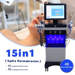 15 IN 1 hydrafacial machine oxygen jet peel skin tightening hydrodermabrasion cleaning skin hydradermabrasion