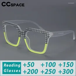 Sunglasses R57090 Women Colourful Large Frame Presbyopic Eyeglass Trend Square Reading Glasses Dioptric 0.50 1.00 3.00