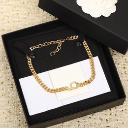 2024 Luxury quality charm pendant necklace with diamond in 18k gold plated have stamp box chain design PS3589A