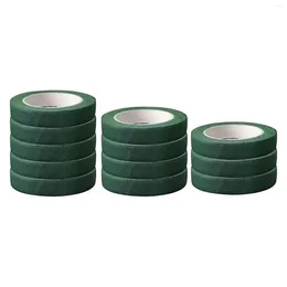 Decorative Flowers 12 Rolls Floral Tapes Bouquet Wrapping Florist Craft Projects Durable Stem Wrap Dark Green Flower For Wedding Bridal