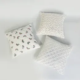 Pillow Christmas Plush Sequin Throw Pillows Embroidered Pillowcase Year Seat Backrest Tatami Headrest Cover Without Core
