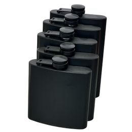 Matt black 6oz /7oz /8oz/9oz /10oz/12oz 18/8 Laserable Stainless Steel Flask with free funnel ,Suit for engraved