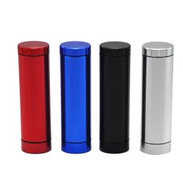 Automatic Ejection Dugout with grinder Cigarette Case Holder Aluminium Pocket Cigarette Box Composite Smoking Container Wholesale 12 LL