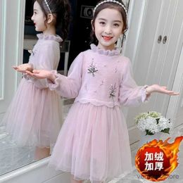 Girl's Dresses Party Children Clothing Teenage Little Girls Costume Kids Dresses Princess Puffy Dress Elegant School Wear For Autumn Frocks