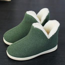 Slippers Family Unisex Suede Home Slippers Men Plush Warm Shoes Anti-Slip Fur Furry Faux Suede Brand Slippers Man Women Velvet Shoes 231219