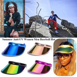 Visors Anti-UV Sunshade Hat Bicycle Sun Hat PVC Empty Top Transparent Sports Accessories Summer Baseball Hat Visor CsL231219