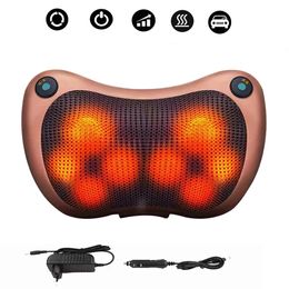 Massaging Neck Pillowws Head Neck Massager Car Home Cervical Shiatsu Massage Neck Back Waist Body Electric Multifunctional Massage Pillow Cushion 231218