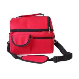 Bags HZYEYO outdoor Hiking Picnic nch bag insulated cooler bags two compartments nch box, 24cmx16cmx21cm DX1019