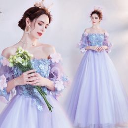 Lace Plus Size The Bride Dresses 2024 Purple Blue Pink Long Sleeves Tulle Ball Sashes Mother Of Groom Gowns Floor Length Sexy Evening Wear Prom Gown 403
