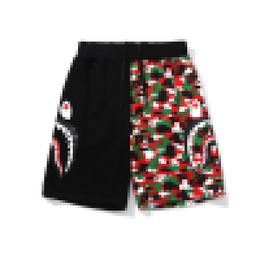 Side Shark Sweat Shorts red x ABC camo A Bathing Ape