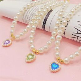 Dog Collars High-grade Cat Necklace Pearl Crystal Pet Collar Small And Medium-sized Scarf Cute Noble Lady Princess Jewellery