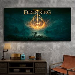 Jogo hd elden anel canvans decoração de casa quarto papel de parede cartaz adesivos decoração da parede arte tamanho personalizado lona