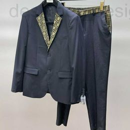 Men's Suits & Blazers Designer High version American classic suit set mens business cardigan jacket casual pants two piece oversize men clothing FW84