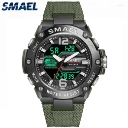 Wristwatches Fashion Men Watch Sport Clock 50M Waterproof LED Digital Auto Date Stopwatch Alarm Clocks 8033 Men's Casual Watches