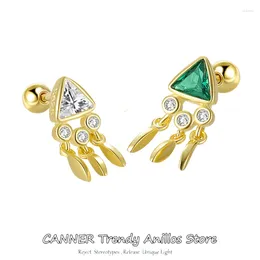 Stud Earrings Canner 1pcs 925 Cartilage Tragus For Women Sterling Silver CZ Piercing Earing Body Jewelry Pendientes W5