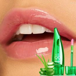 Lip Gloss Temperature Colour Changing Oil Aloe Vera Serum Lasting Moisturising Natural Nutritious Women Lips Care Makeup