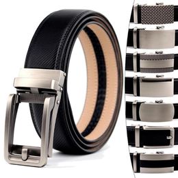 Belts 2021 Style Brand Simple Casual Men's Leather Belt Designer Luxury Cowhide Ratchet High Quality Alloy Automatic Buckle261v