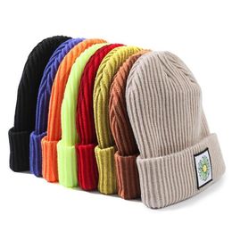 Beanie Skull Caps Fashion Women Men Casual Adjustable Cap Autumn And Winter Korean Hat Trendy Warm Knitted246V