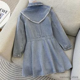 Girl's Dresses Kids Costumes Denim Dresses for Girls Outfits School Clothes Baby Party Dress Children Clothing Spring Autumn 4 6 8 10 12 Years