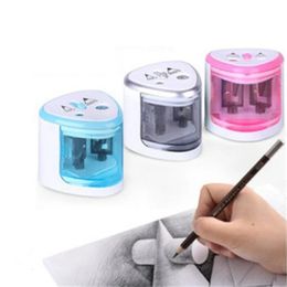 Pencil Sharpeners Automatic pencil sharpener Twohole Electric Switch Sharpener stationery Home Office School Supplies 231219