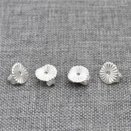 Stud Earrings 10 Pairs 925 Sterling Silver Daisy Flower Ear Nuts Round Earring Backs Stoppers For Jewelry Making