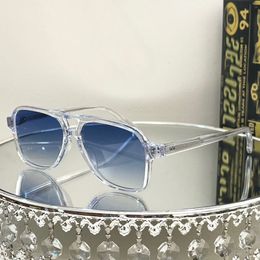 Sunglasses SHEISTER Sunglasses Mens Brand Acetate Fibre Vintage Box Gradient Blue Lens Fashionable dignified Sheister Sunglasses with Original Box