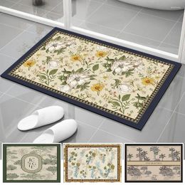 Carpets INS Bath Mat Non-slip Bathroom Floor Mats Absorbent Bathtub Side Area Rug Shower Room Entrance Door Bedroom Hallway Rugs