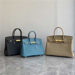 BK Genuine Handbag Top Layer Cowhide Customer Regret Order Fashion Temperament Versatile Classic Bag Tote Shoulder Bags