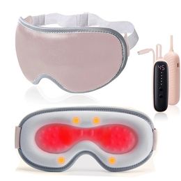 Eye Massager Electric Heated Eye Mask Sleeping Mask Wireless Rechargeable Vibration Eye Massager Relieve Eye Strain Dark Circles Dry Eye 231218