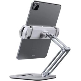 Tablet Pc Stands Stand Holder Desktop Phone Mount With 2 Adjustable Arm And 360° Rotates Foldable Mti Angle Drop Delivery Computers Ne Otd5Z