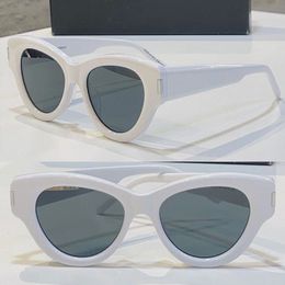 Summer New Cats Eye Sunglasses Womens Brand Classic Acetate Fibre White Frame Leisure Outdoor Sunglasses SL506