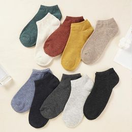 Men's Socks 4 Pairs/Lot Cotton Selling Low Tube Breathable Comfortable Simple Fashion Gifts Male Ankle Solid Color Sock