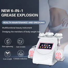 Top-ranking Desktop 6 in 1 Vacuum Cavitation 80Khz Fat Excrescence Removal Skin Lifting Facial Contouring EMS RF Muscle Stimulation Equipmenmt