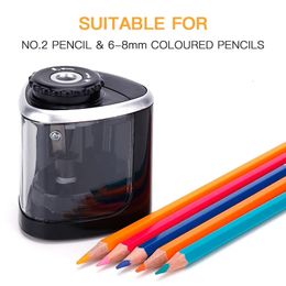 Pencil Sharpeners Electric Sharpener Creative Primary School Stationery Semiautomatic Battery 231219