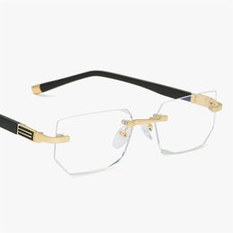 New Reading Eyeglasses Presbyopic Spectacles Clear Glass Lens Unisex Rimless Anti-blue light Glasses Frame of Glasses Strength 1 288W