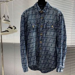 Luxury Denim Jacket Mens Casual Cardigan Coat Designer Varsity Jackets Sweatshirt Hip-hop Blue Uniform Women Casual Shirt