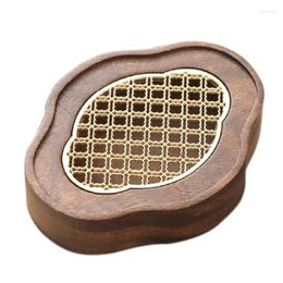 Tea Trays Mini Solid Wood Tray Chinese Style Retro Water Storage Pot Holder Portable Outdoor Travel Small Dry Bubble Table Durable