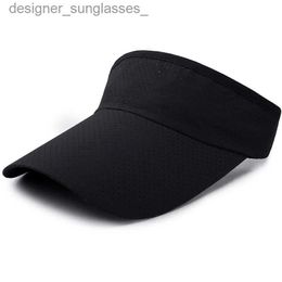 Visors Summer Women Breathable Air Sun Hats Quick-dry Visor UV Protection Top Empty Solid Men Sports Tennis Golf Running Sunscreen CL231219