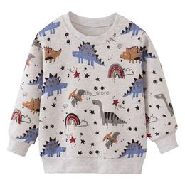 Pullover Autumn Boys Sweatshirt Kids Fashion Cartoon Round Neck Top Infant Casual T-shirt 2-7T Spring Europe and America Girls ClothesL231215