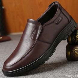 Dress Shoes Handmade Genuine Leather Casual For Men Flat Platform Walking Outdoor Footwear Loafers Breathable Sneakers 231218