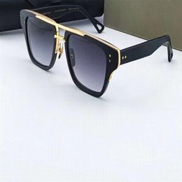 Summer Pilot Sunglasses Metal Gold Black Frame Gray Gradient Lens Sun Glasses Mens Sunglasses Shades uv400 Protection with Box213D