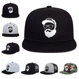 Hot Selling Flat Brimmed Beard Uncle Baseball Cap Men's And Women's Fashionable Hip-Hop Hat Casual Outdoor Sports Sunshade Hat