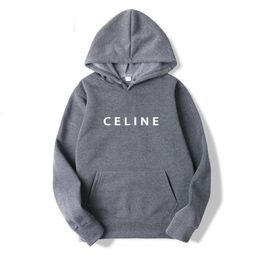 Designer Cel Women and Men Hooded Hoodie Mens and Womens Hoodie 2023 Autumnwinter New Letter Printed Trendy Loose Sweatshirt Pullover with the Same Styl Cel ILW1 O97S