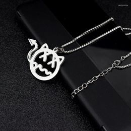 Pendant Necklaces Stainless Steel Little Devil Long Necklace Game Boys Girls Jumping Wholesale