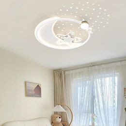 Ceiling Lights Starry Sky Projection Bedroom Study Children's Room Light Iron Art Acrylic Modern LED Lamp