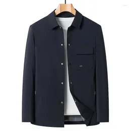 Men's Jackets 2023 Spring And Autumn Shirt Lapel Jacket Coat Youth Business Casual