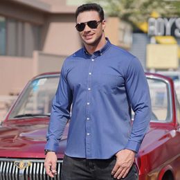 Men's Casual Shirts 10XL 8XL 7XL 2024 Mens Brand Clothing Top Quality Oxford For Men Long Sleeve Loose Oversized Shirt