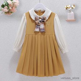 Girl's Dresses Preppy Style Dress for Girls Clothes Long Sleeve Kids Princess Party Dress Baby Clothes Children Spring Costume 4 6 5 8 9 Years