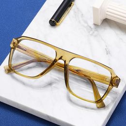 Sunglasses Vazrobe Flat Top Eyeglasses Frame Men Women Reading Glasses Male Blue Black Spectacles For Prescription Anti 0 150 200 250