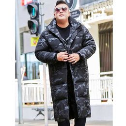 Men's Down Parkas Men Camouflage Duck Down Coat Coldproof Extra Long 10XL 170KG Plus Size 9XL 8XL 7XL 6XL Knee Length Warm Winter Jacket Clothes J231219